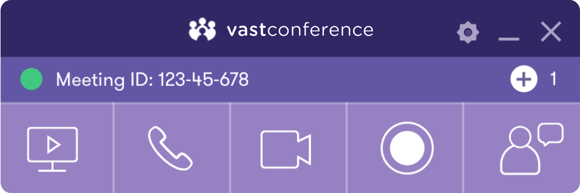 vast conference meeting toolbar