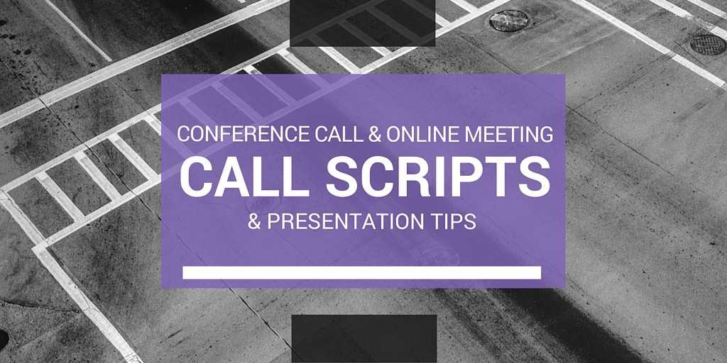 conference call scripts