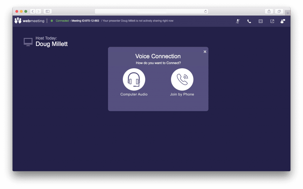 web meeting voice connection